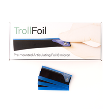 Ultra-thin TrollFoil™ strips for precise occlusal contact marking on wet or dry teeth, Trollfoil Blue 8 Microns Refill / 100/Pk