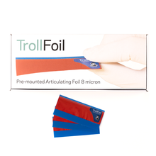Ultra-thin TrollFoil™ strips for precise occlusal contact marking on wet or dry teeth, Trollfoil Red 8 Microns Refill / 100/Pk