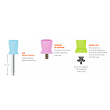 Premium Plus™ Short Prophy Cups are latex-free, have a turbine blade design for reduced splatter. Options.