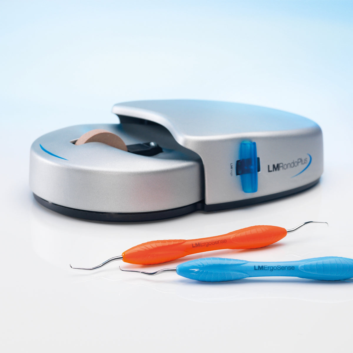 LM-RondoPlus™ Sharpening Machine for sharpening dental hygiene hand instruments.