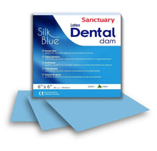 Digue dentaire en latex sans poudre Sanctuary™ , bleu soie