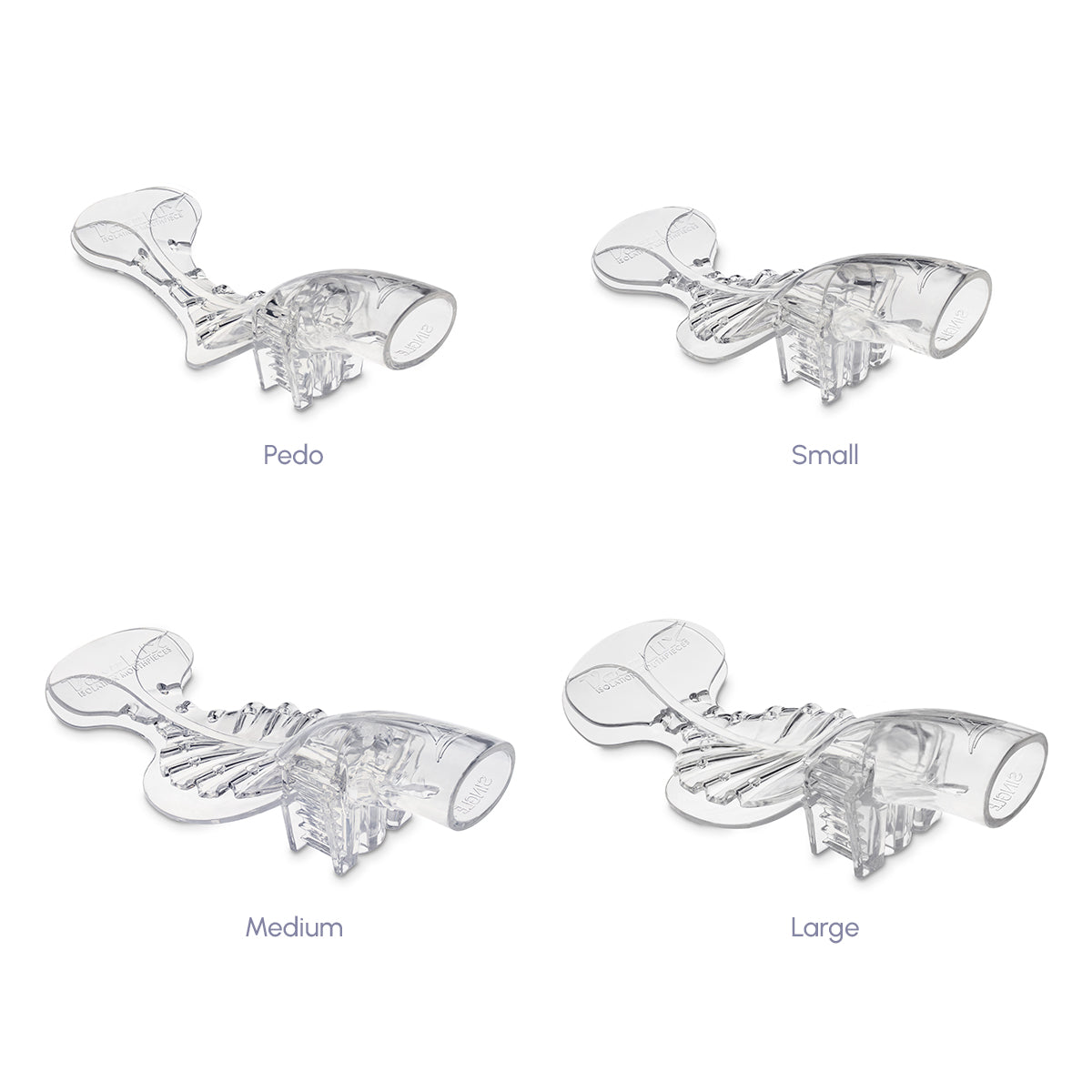 Universal fit mouthpiece for quiet, comfortable isolation – fits Zyris®, Isolite®, Dryshield® & VacuLUX™ systems. Assorted sizes: Large, Medium, Small and Pedo